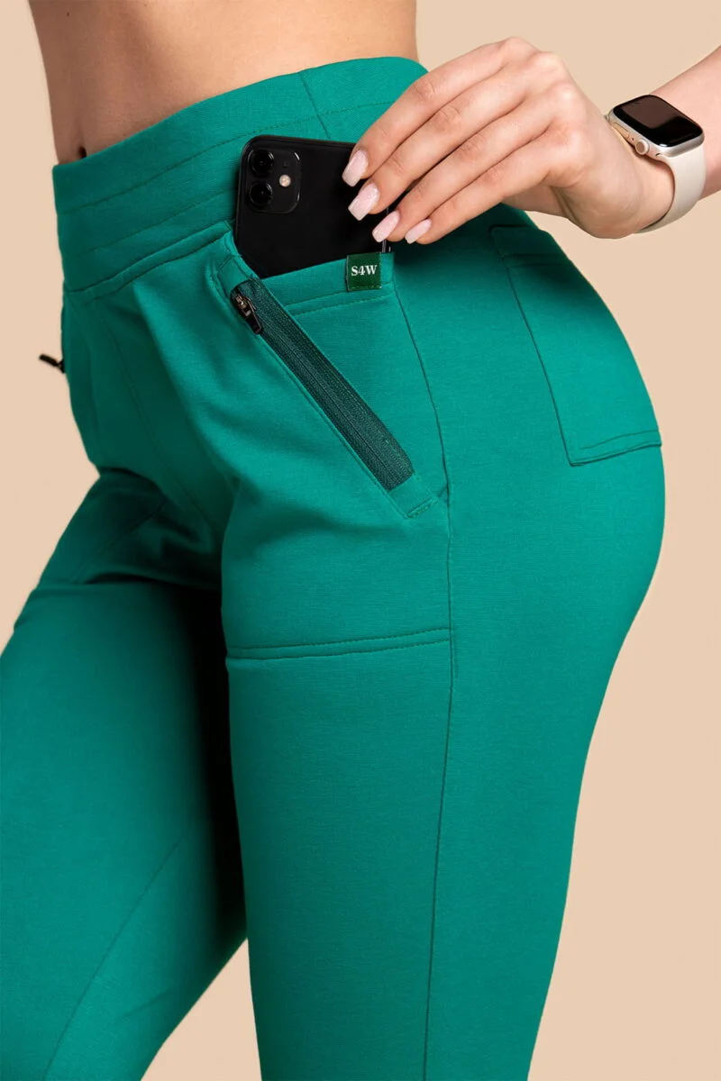 Spodnie medyczne damskie – Scrubs Joggery zielone