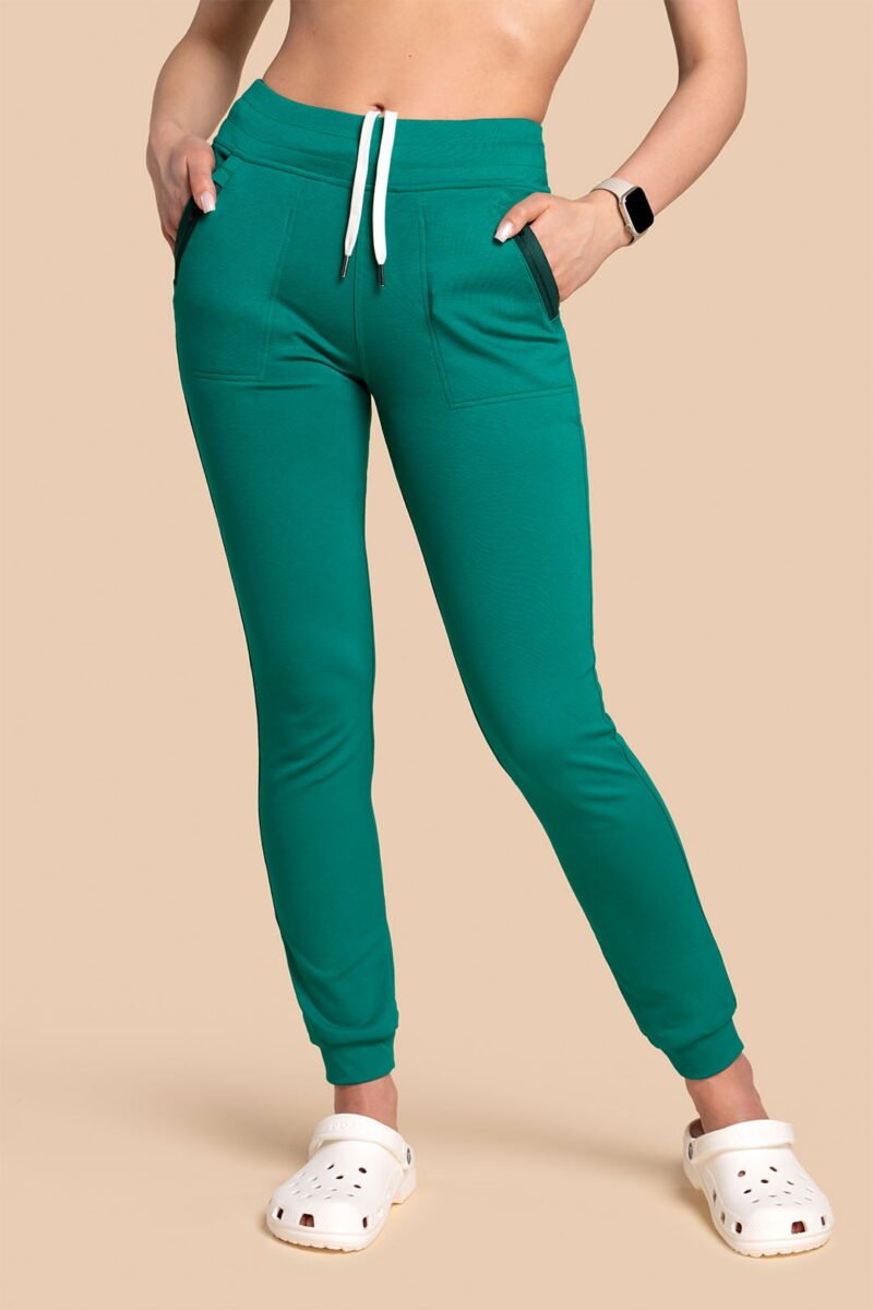 Spodnie medyczne damskie – Scrubs Joggery zielone