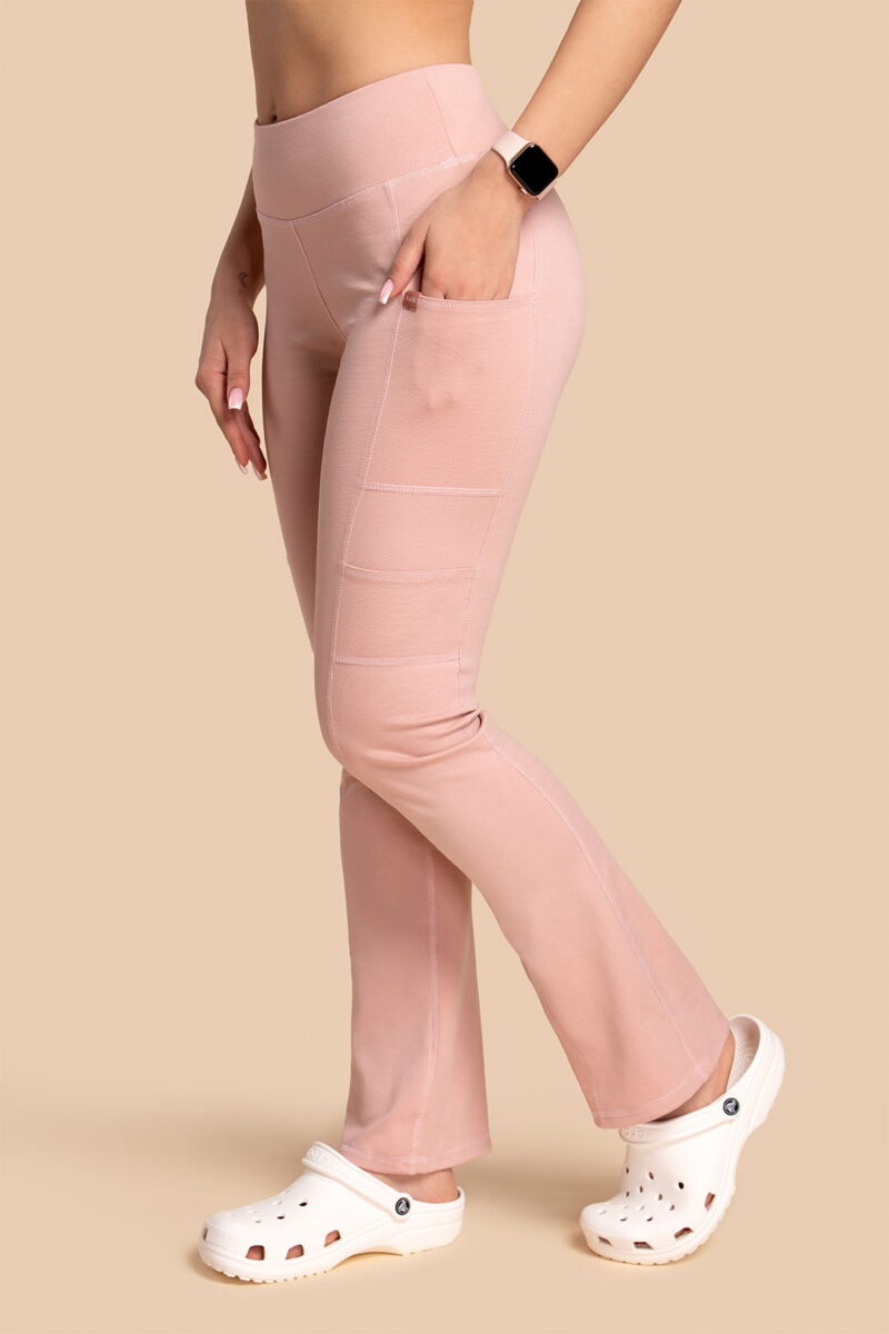 Spodnie medyczne damskie – Scrubs Yoga Pants różowe
