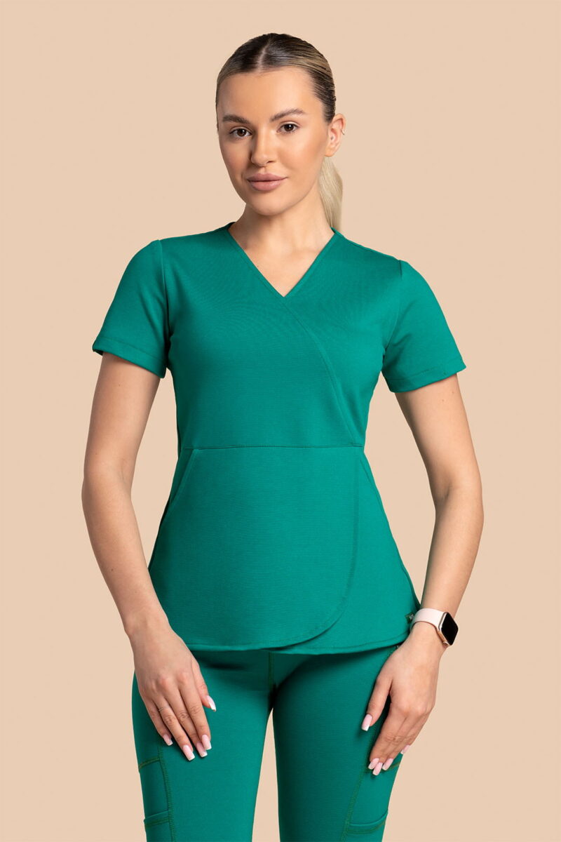 Bluza medyczna damska – Scrubs Tulip zielony
