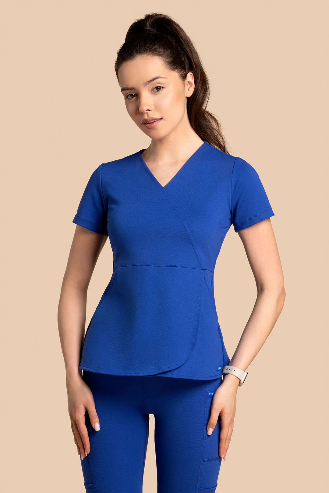 Bluza medyczna damska – Scrubs Tulip chabrowy