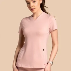 Bluza medyczna damska – Scrubs Twozip różowy