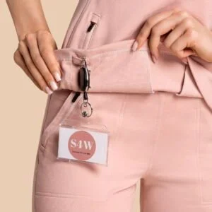 Bluza medyczna damska – Scrubs Twozip różowy