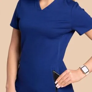 Bluza medyczna damska – Scrubs Twozip granatowy