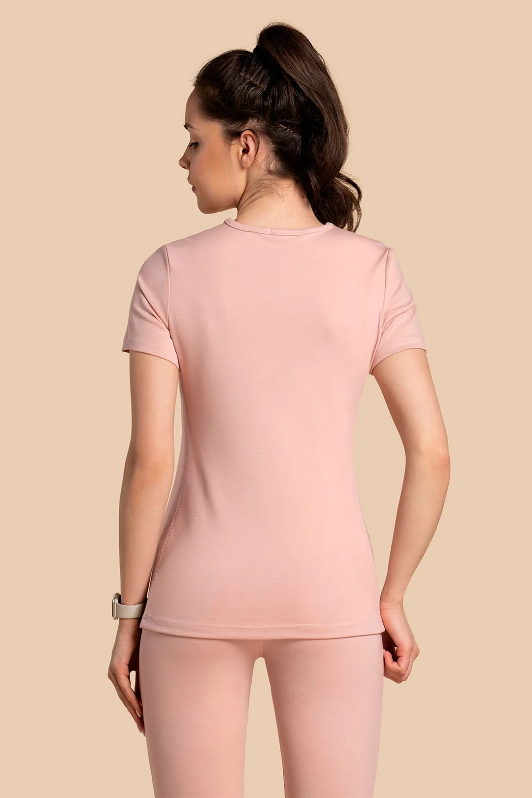 Bluza medyczna damska – Scrubs Twozip różowy