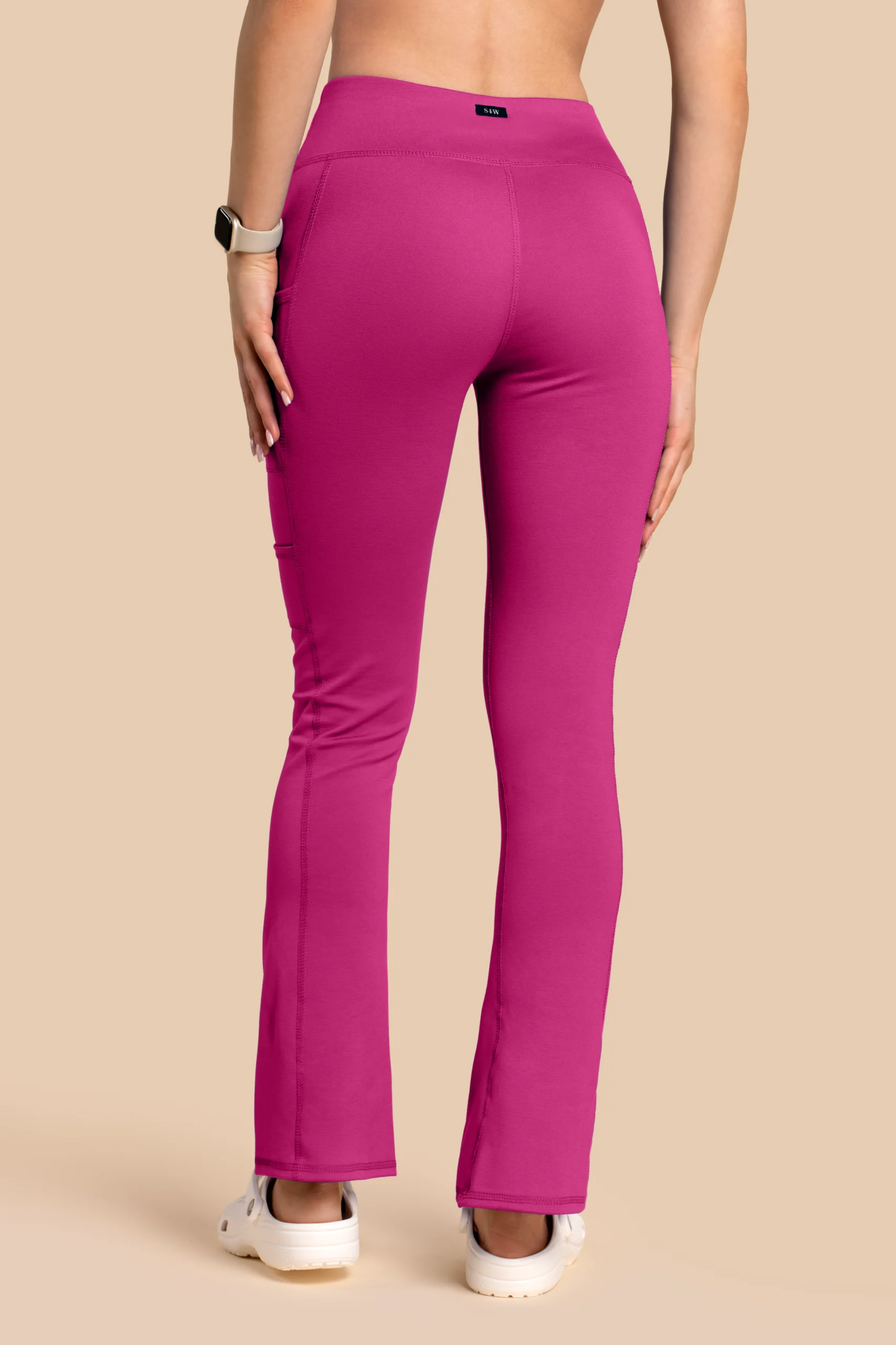 Spodnie-Medyczne-Damskie-Scrubs-Yoga-Pants-Magenta