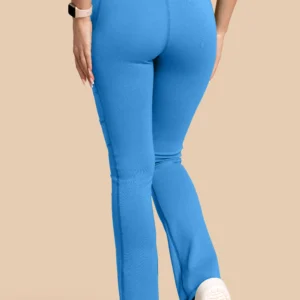 Spodnie-Medyczne-Damskie-Scrubs-Yoga-Pants-Niebieskie