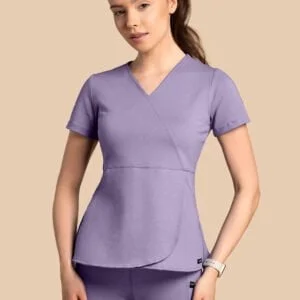 Bluza medyczna damska – Scrubs Tulip liliowa