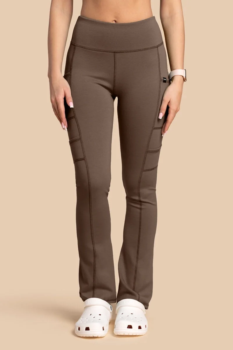 Spodnie medyczne damskie – Scrubs Yoga Pants brązowe