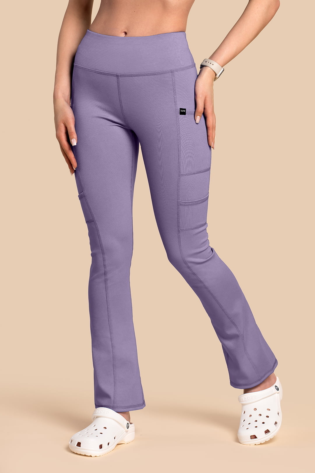 Spodnie medyczne damskie – Scrubs Yoga Pants liliowe