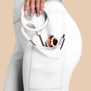 Spodnie medyczne damskie – Scrubs Yoga Pants białe