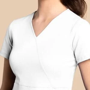 Bluza medyczna damska – Scrubs Tulip biała