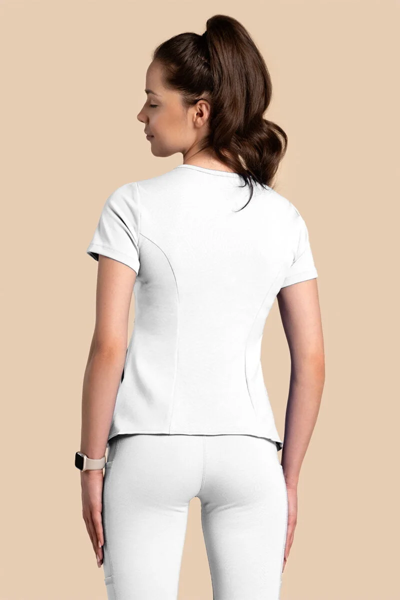 Bluza medyczna damska – Scrubs Tulip biała