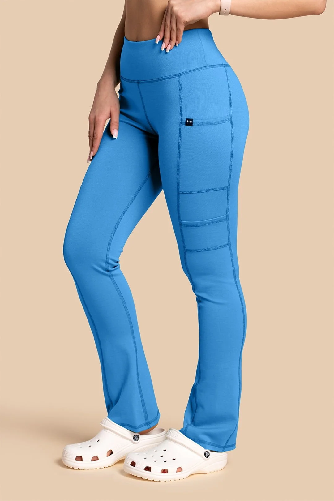 Spodnie medyczne damskie – Scrubs Yoga Pants niebieskie