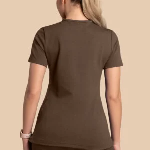 Bluza medyczna damska – Scrubs Twozip brązowa