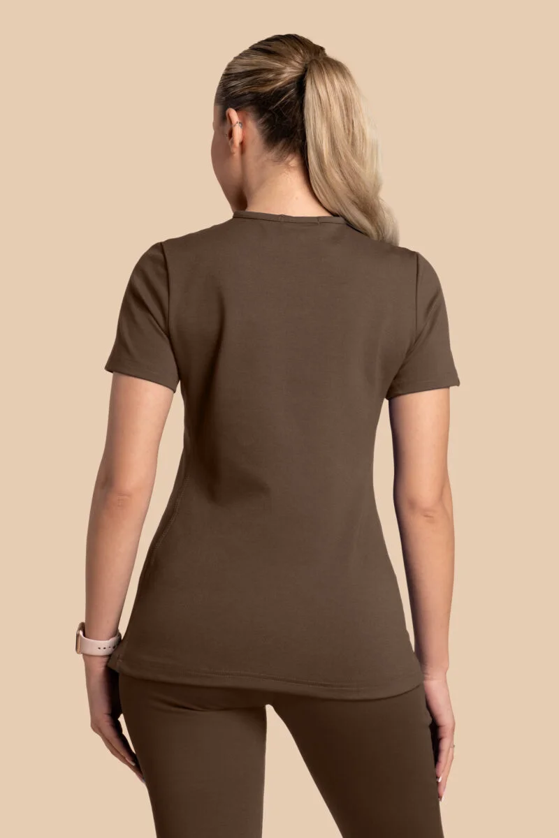 Bluza medyczna damska – Scrubs Twozip brązowa