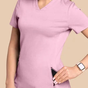 Bluza medyczna damska – Scrubs Twozip cukierkowy róż