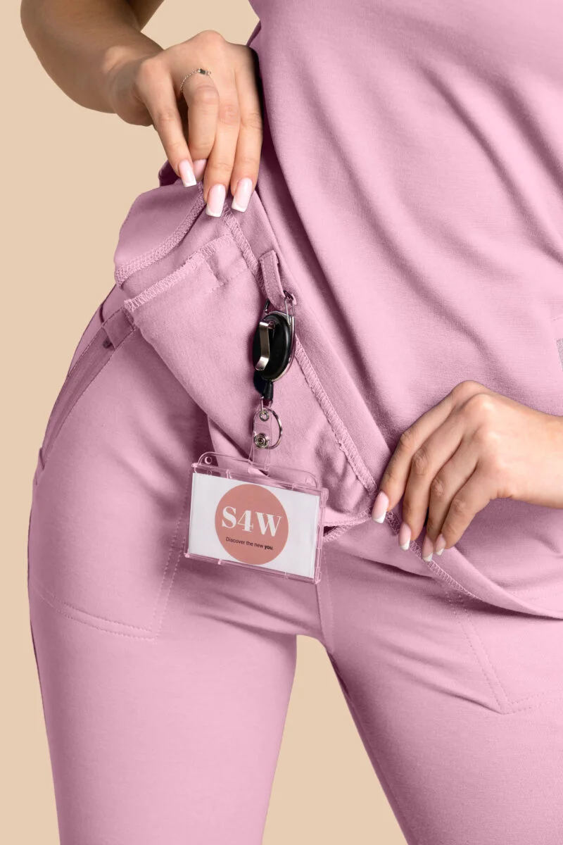 Bluza medyczna damska – Scrubs Twozip cukierkowy róż