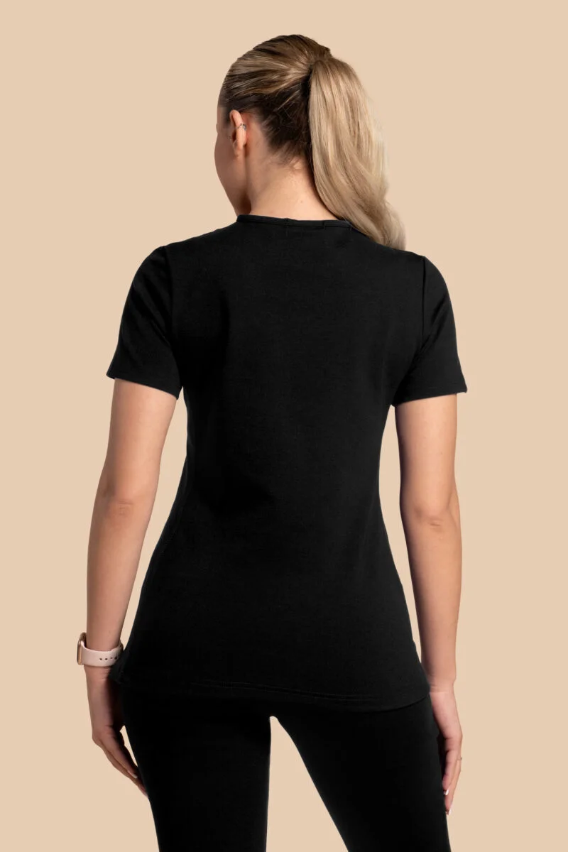 Bluza medyczna damska – Scrubs Twozip czarna