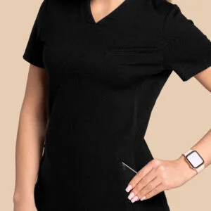 Bluza medyczna damska – Scrubs Twozip czarna