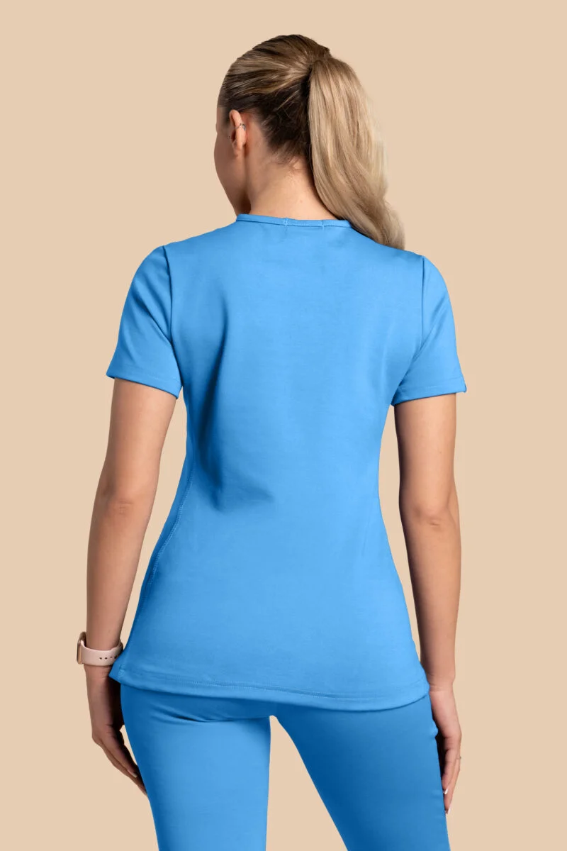 Bluza medyczna damska – Scrubs Twozip niebieska