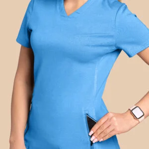 Bluza medyczna damska – Scrubs Twozip niebieska