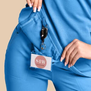 Bluza medyczna damska – Scrubs Twozip niebieska