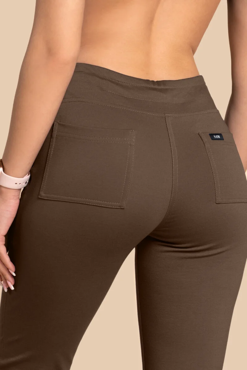 Spodnie medyczne damskie – Scrubs Joggery brązowe