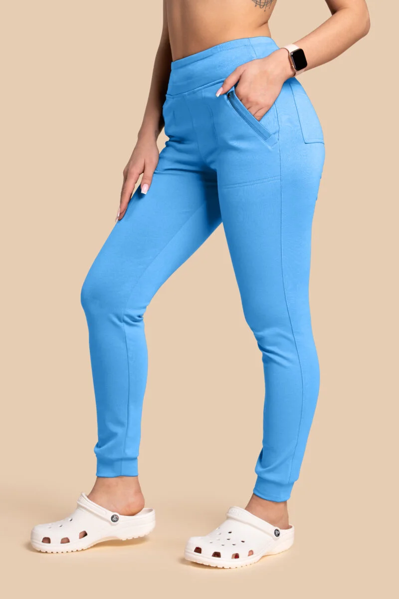 Spodnie medyczne damskie – Scrubs Joggery niebieskie