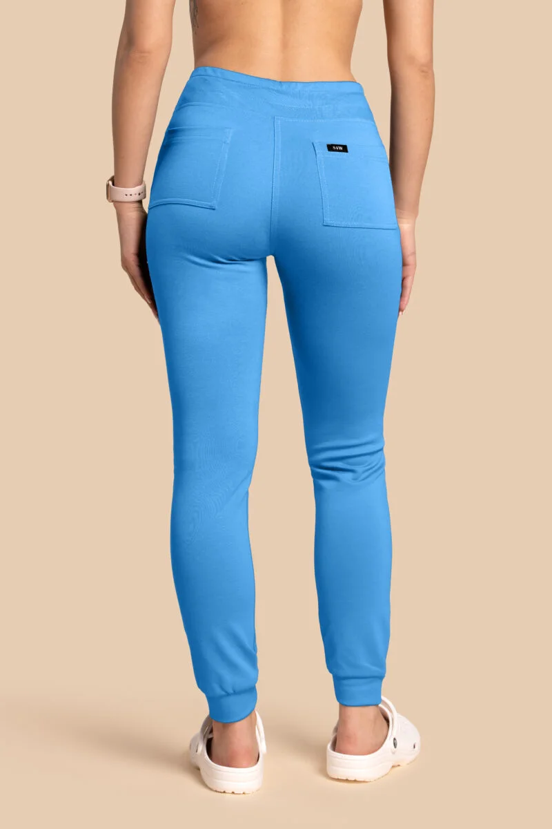 Spodnie medyczne damskie – Scrubs Joggery niebieskie