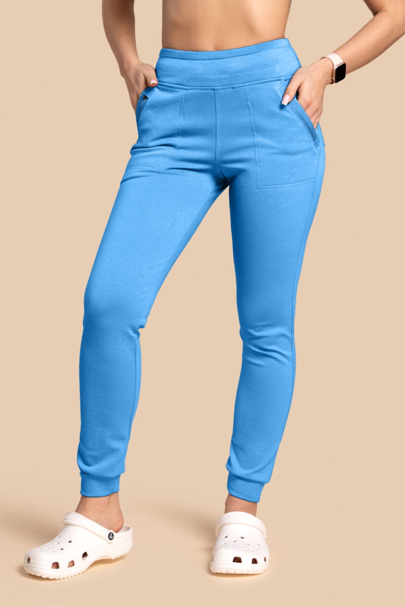 Spodnie medyczne damskie – Scrubs Joggery niebieskie