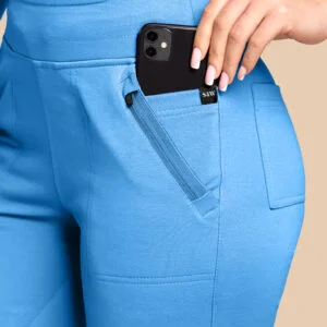 Spodnie medyczne damskie – Scrubs Joggery niebieskie