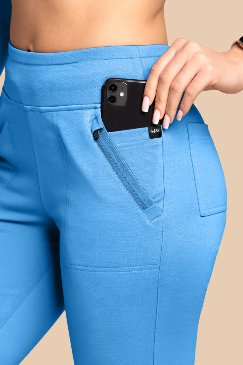 Spodnie medyczne damskie – Scrubs Joggery niebieskie