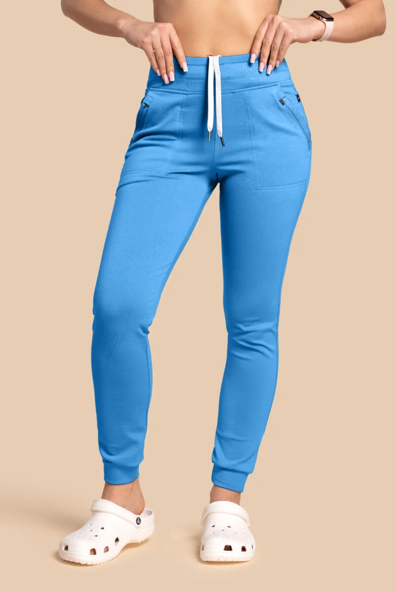 Spodnie medyczne damskie – Scrubs Joggery niebieskie