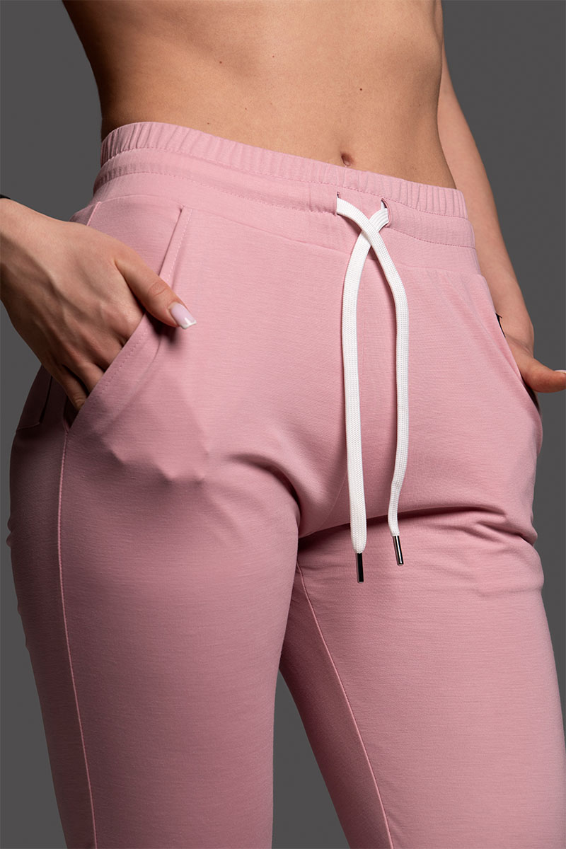 Spodnie Medyczne Damskie - Scrubs Joggery Light Różowe