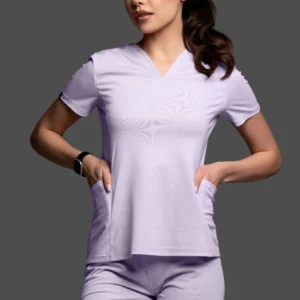 Bluza medyczna damska - Scrubs V-Top Light jasny liliowy