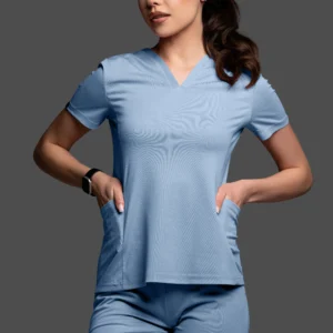 Bluza medyczna damska - Scrubs V-Top Light niebieska