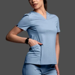 Bluza medyczna damska - Scrubs V-Top Light niebieska