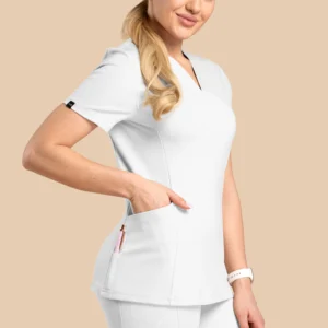 Bluza medyczna damska Scrubs V-Top biała