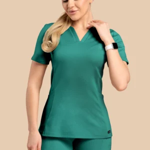 Bluza medyczna damska - Scrubs V-Top Zielona